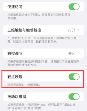 潮南苹果授权维修站分享iPhone轻点无法唤醒怎么办 