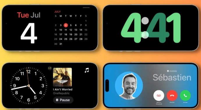 潮南苹果手机维修分享iOS17横屏充电待机显示有什么好处 